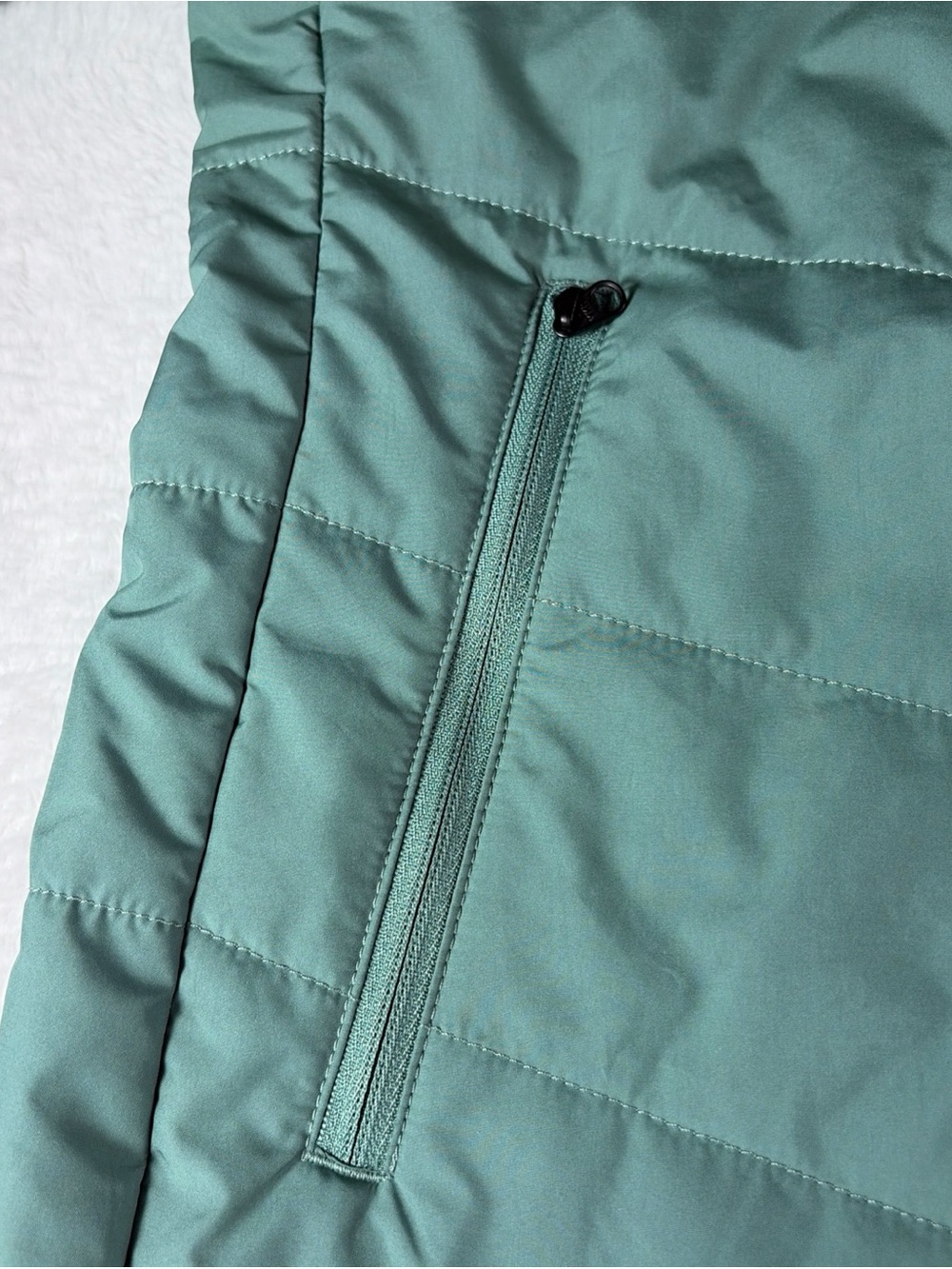 The North Face Green Puffer Hooded Tamburello Jacket - Women's Size Large - Picture 14 of 16